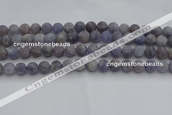 CIL110 15.5 inches 8mm round matte iolite gemstone beads