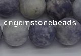 CIL112 15.5 inches 12mm round matte iolite gemstone beads