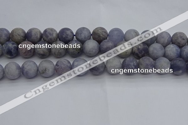 CIL112 15.5 inches 12mm round matte iolite gemstone beads