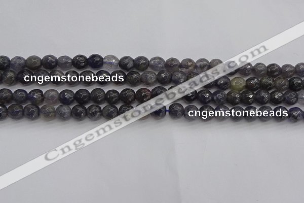 CIL118 15.5 inches 6mm faceted round iolite gemstone beads