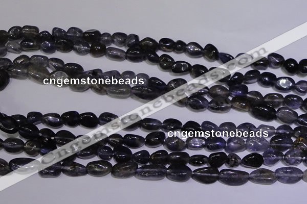 CIL40 15.5 inches 6*8mm nuggets natural iolite gemstone beads