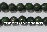 CIS01 15.5 inches 6mm round green iron stone beads wholesale