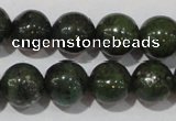 CIS02 15.5 inches 8mm round green iron stone beads wholesale