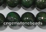 CIS04 15.5 inches 12mm round green iron stone beads wholesale