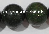 CIS07 15.5 inches 18mm round green iron stone beads wholesale