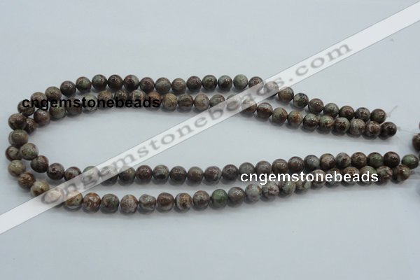 CJA01 15.5 inches 8mm round green jasper beads wholesale