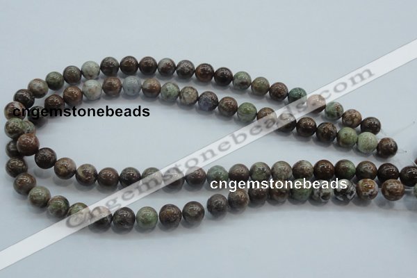 CJA02 15.5 inches 10mm round green jasper beads wholesale