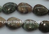 CJA03 15.5 inches 13*18mm teardrop green jasper beads wholesale