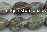 CJA04 15.5 inches 15*20mm teardrop green jasper beads wholesale