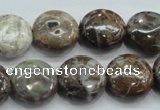 CJA06 15.5 inches 16mm coin green jasper beads wholesale