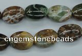 CJA18 15.5 inches 12*16mm oval green jasper beads wholesale