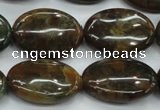 CJA21 15.5 inches 18*25mm oval green jasper beads wholesale