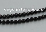 CJB01 16 inches 4mm round natural jet gemstone beads wholesale