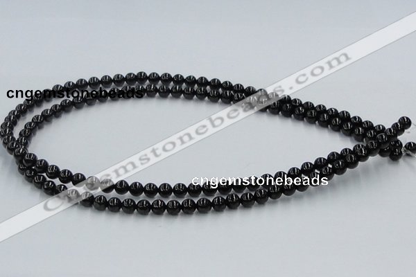 CJB02 16 inches 6mm round natural jet gemstone beads wholesale