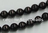 CJB03 16 inches 8mm round natural jet gemstone beads wholesale