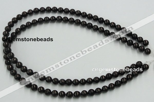 CJB03 16 inches 8mm round natural jet gemstone beads wholesale