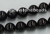 CJB04 16 inches 12mm round natural jet gemstone beads wholesale