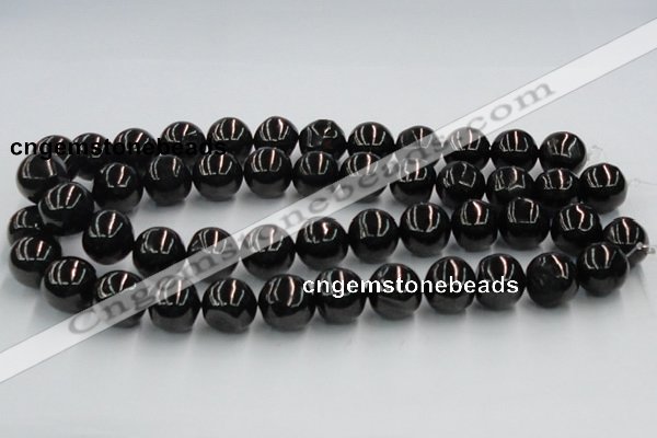 CJB05 16 inches 18mm round natural jet gemstone beads wholesale