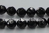 CJB07 16 inches 10mm faceted round natural jet gemstone beads wholesale