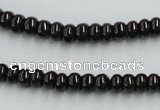 CJB09 16 inches 4*6mm rondelle natural jet gemstone beads wholesale