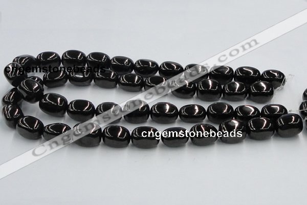 CJB14 16 inches 15*20mm nugget natural jet gemstone beads wholesale