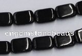 CJB26 16 inches 10*14mm rectangle natural jet gemstone beads wholesale