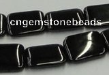 CJB27 16 inches 15*20mm rectangle natural jet gemstone beads wholesale