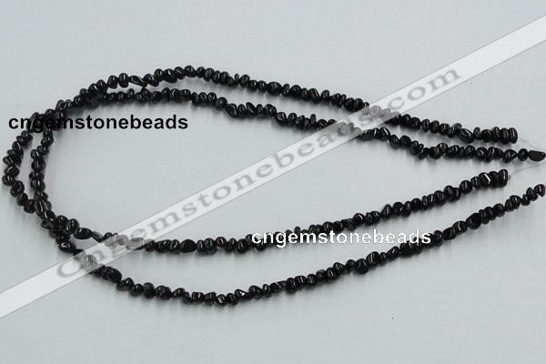 CJB31 16 inches 3*6mm chips natural jet gemstone beads wholesale