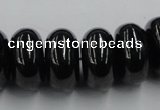 CJB35 16 inches 10*20mm rondelle natural jet gemstone beads