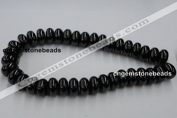 CJB35 16 inches 10*20mm rondelle natural jet gemstone beads