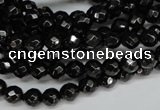 CJB45 15.5 inches 6mm faceted round natural jet gemstone beads