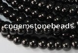 CJB48 15.5 inches 4*6mm rondelle natural jet gemstone beads