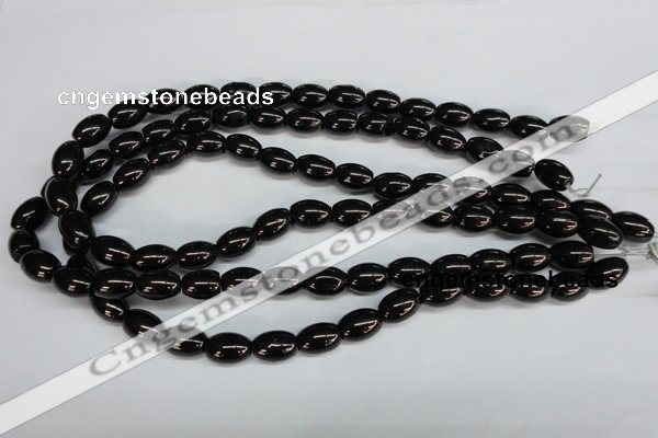 CJB52 15.5 inches 10*14mm rice natural jet gemstone beads