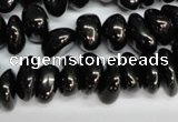 CJB55 15.5 inches 6*10mm nuggets natural jet gemstone beads