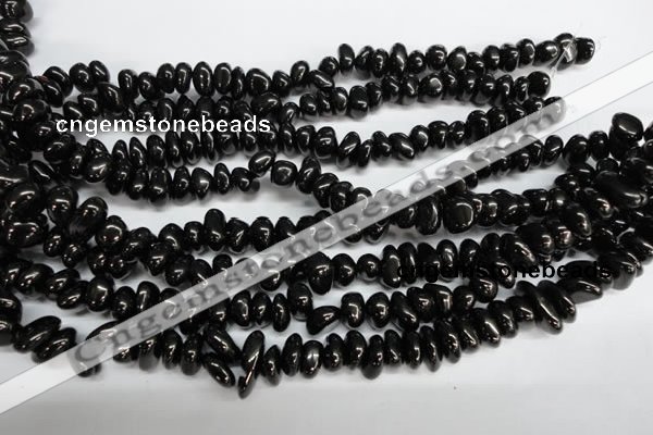 CJB55 15.5 inches 6*10mm nuggets natural jet gemstone beads