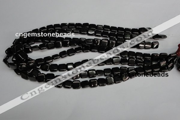 CJB58 15.5 inches 10*10mm square natural jet gemstone beads