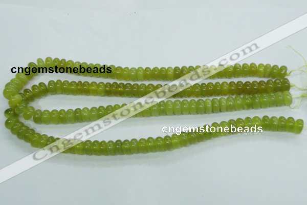 CKA104 15.5 inches 5*10mm rondelle Korean jade gemstone beads