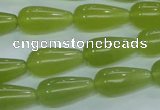 CKA105 15.5 inches 10*20mm teardrop Korean jade gemstone beads