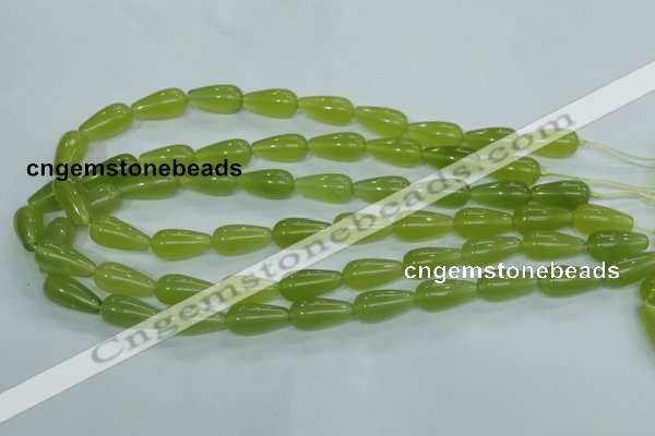 CKA105 15.5 inches 10*20mm teardrop Korean jade gemstone beads