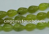 CKA106 15.5 inches 8*12mm teardrop Korean jade gemstone beads