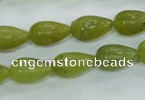 CKA107 15.5 inches 10*17mm teardrop Korean jade gemstone beads