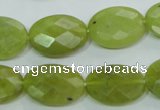 CKA118 15.5 inches 15*20mm faceted oval Korean jade beads