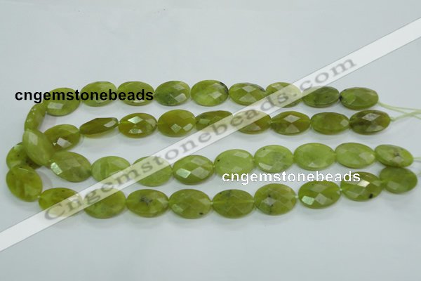 CKA118 15.5 inches 15*20mm faceted oval Korean jade beads