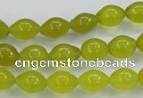 CKA17 15.5 inches 8*10mm rice Korean jade gemstone beads