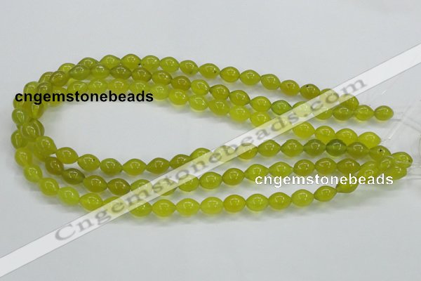 CKA17 15.5 inches 8*10mm rice Korean jade gemstone beads