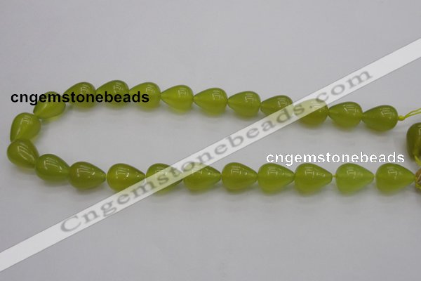 CKA213 15.5 inches 13*18mm teardrop Korean jade gemstone beads