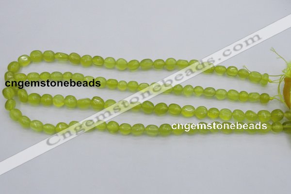 CKA215 15.5 inches 6*8mm nuggets Korean jade gemstone beads