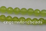 CKA218 15.5 inches 8mm faceted round Korean jade gemstone beads