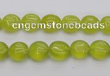 CKA235 15.5 inches 10mm flat round Korean jade gemstone beads