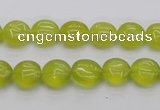 CKA235 15.5 inches 10mm flat round Korean jade gemstone beads